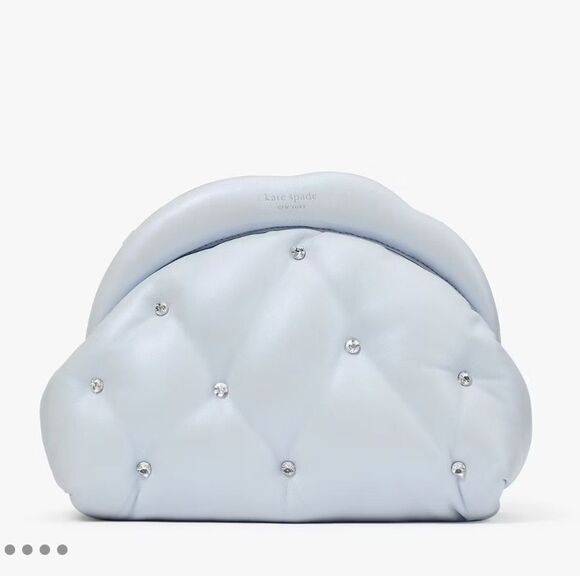 Kate Spade Shade Quilted Cloud Clutch Crossbody Pearlized Leather - Picture 3 of 13